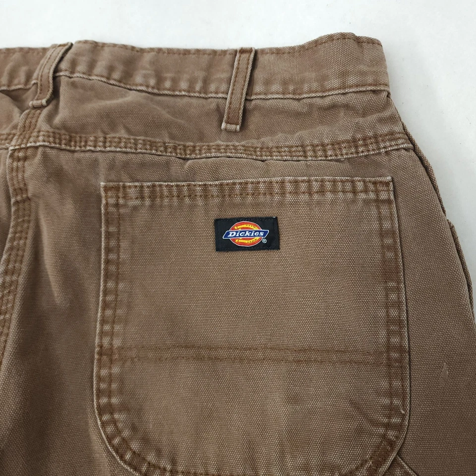 Vintage Dickies Relaxed Fit Brown Duck Canvas Carpenter Pants Mens 34x32 Work - Image 4 of 4