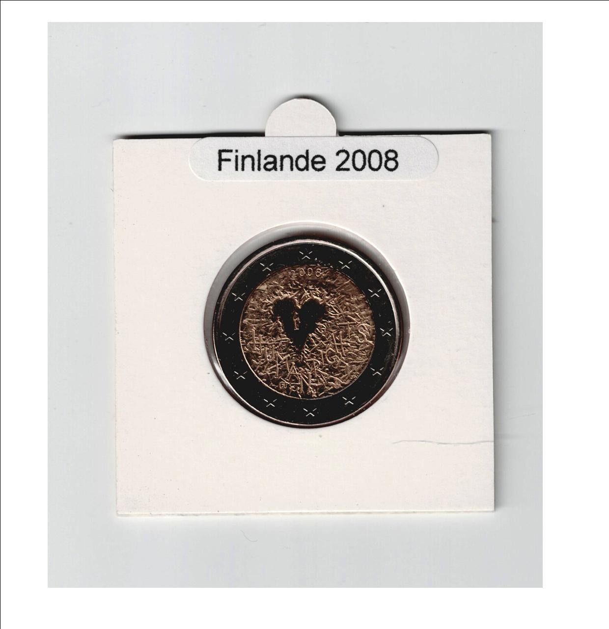 Pièce de 2 euros FINLANDE 2008 Déclaration des Droits de l'Homme NEUF