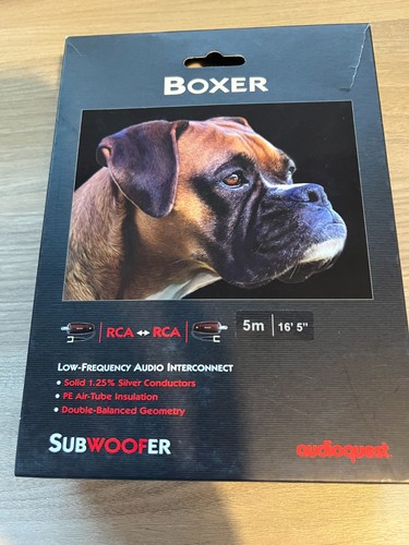 Audioquest Boxer Subwoofer High Quality Audiophile Audio Cable 5M RCA ...