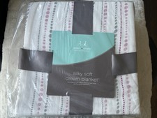 Aden Anais NWT Tranquility Beads Dream Blanket Baby Muslin Pink Gray White RARE