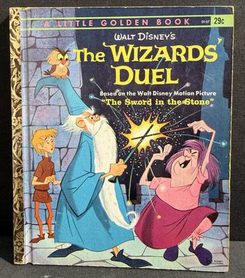 The Sword in the Stone & Wizards' Duel 1963 Disney Little Golden Book lot set!