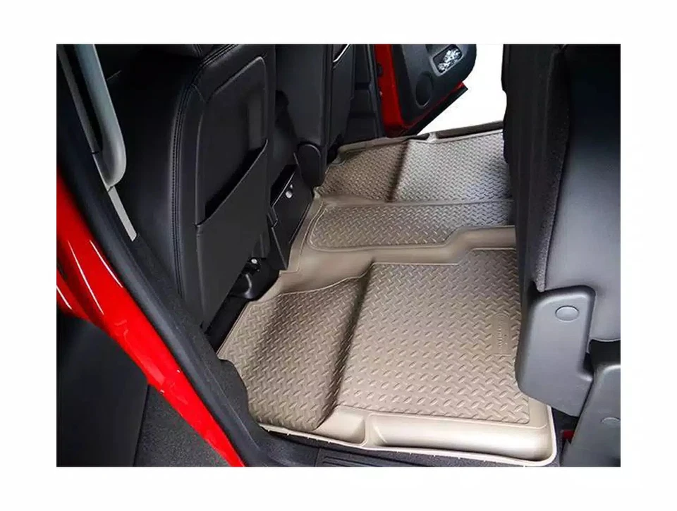 Husky Classic Style Floor Mats Fit 1997-2006 Jeep Wrangler TJ 2nd Row 1pc Tan Foto 2 de 3