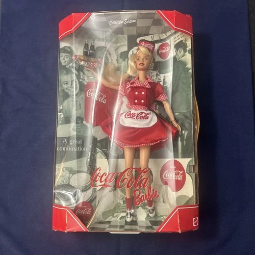 Coca-Cola Barbie Doll Collection Edition NOS Vintage Mattel Waitress Soda Hop