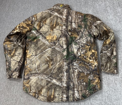 Scent Blocker Coat Mens Large Realtree Xtra Camo Hunting Lined Jacket Rain S3 - Picture 10 of 10