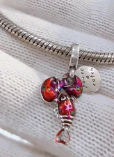 Lobster Dangle Charm   S925 Silver Charm For Bracelet Necklace