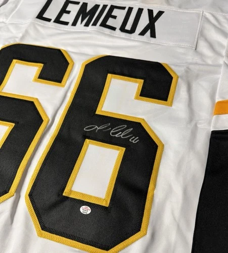 Mario Lemieux Signed Autographed Pittsburgh Penguins Custom NHL Jersey with COA
