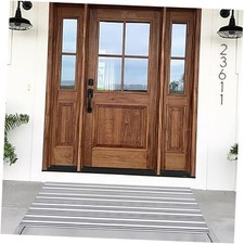 Black and White Striped Rugs, 3'x5' Outdoor Indoor Front Porch Door Mats