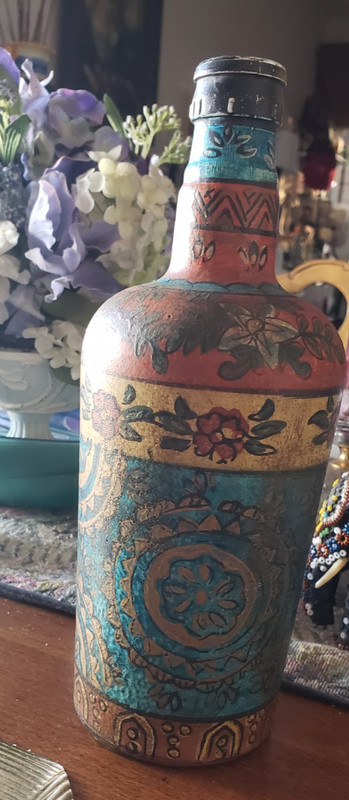 Colorful IMAX Circus Decorative Bottle 9"