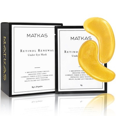 MATKAS Korean Gold Under Eye Patches for Dark Circles and Puffiness Wrinkles - R