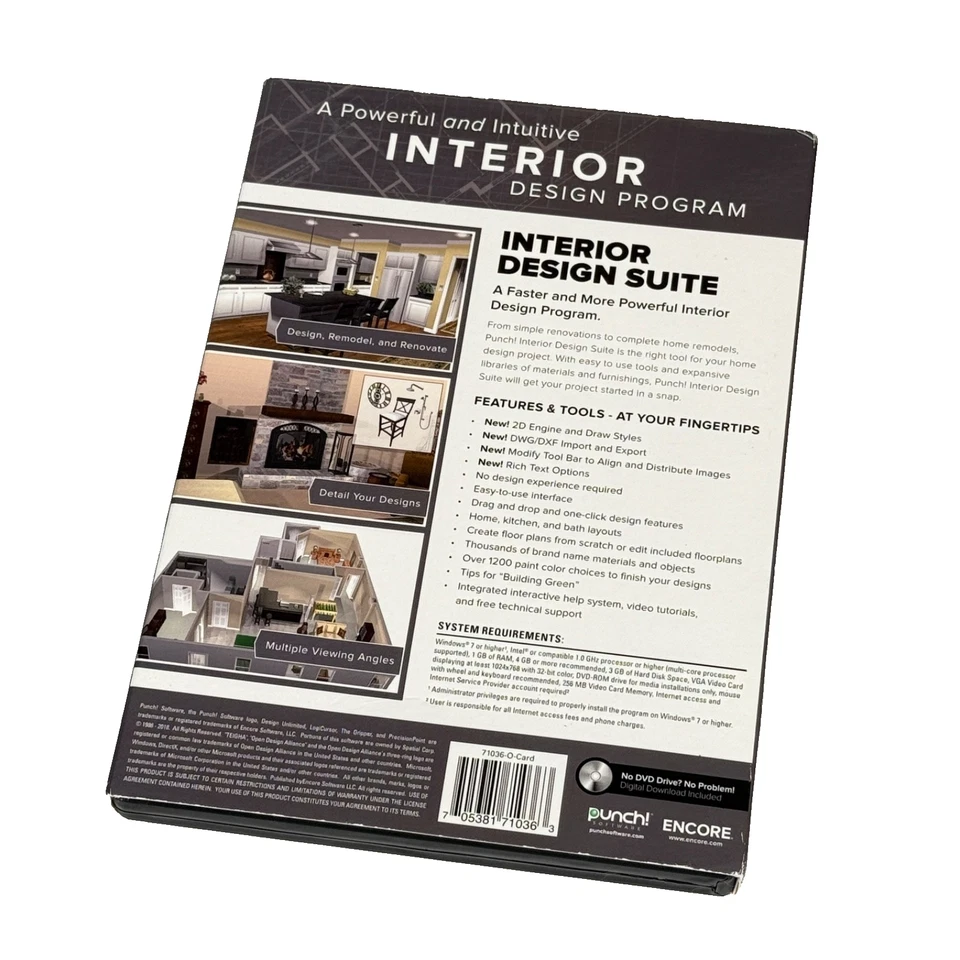 Punch! Software Interior Design Suite Windows PC Compatible PC DVD-ROM Encore - Image 2 of 3