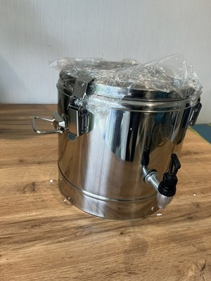 Isolierter Heiß- & Kaltgetränkespender 10L Edelstahl doppelwandig Neu 