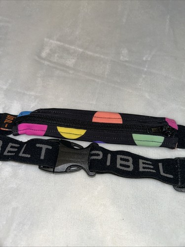Spibelt Large Lightweight Zip Pouch Belt Running Cycling Dots Made in Japan