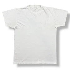 Vintage BVD Blank Single Stitch White T-Shirt Farmer Grunge Men’s Size XL USA
