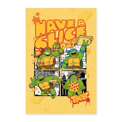 Teenage Mutant Ninja Turtles Have A Nice Slice Poster 60x90 cm, One size, Weiß