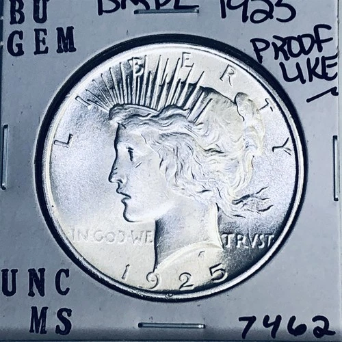 1925 P BU GEM PEACE SILVER DOLLAR UNC MS+++ U.S. MINT RARE COIN 7462