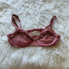 NWOT Kristina Ti Pink Lace Crochet Bra