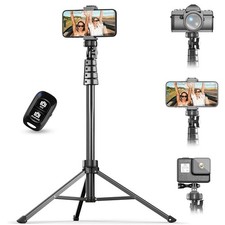 62" Professional Cell Phone Holder  Camera Tripod Stand Remote Selfie Stick US