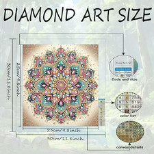 Mandala Flower Special Shaped Diamond Art Kits for Adults,5D Diamond Painting...