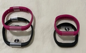 Ensemble de 2 WRISTBANDS Avec fermoir pour FitBit Flex 2 Suivi Fushia Black-L ou S