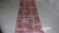 Made in Italy Light Pink Polyester w/ Florals Scarf/EXCELLENT CONDITION/45" X 8"