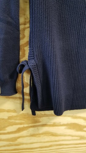 J.Crew Women's Pullover Sweater XXS Blue Round neck Long sleeve Tie Side - Picture 6 of 11