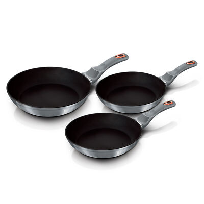 Bratpfannenset 20-24-28cm Induktion Aluminium Antihaftbeschichtung Titan  Berlin