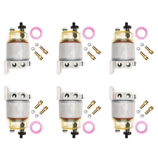 6X R12T Fuel Filter Water Separator 120AT w/Fuel Fitting for Boat Marine Spin-on