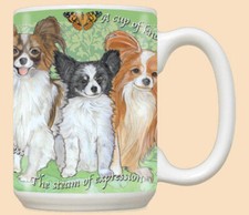 Papillon Ceramic Coffee Mug Tea Cup 15 oz