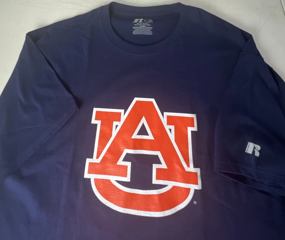 Auburn Tigers Russell Athletic Tshirt NEW Big Logo WAR EAGLE Sz XL Spinner - Image 2 of 3