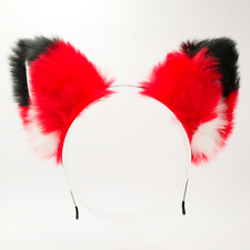 3092 Animal Ears Covers  FOX Dark Red DR PAWSTAR NECOMIMI Ear SLEEVES ONLY