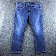 Bonobos Jeans Men's Size 37x29* Blue Straight Leg Organic Cotton Stretch Denim