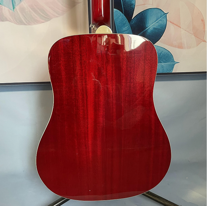 Acoustic Electric Guitar 12strings Humming Cherry Burst Solid Spruce