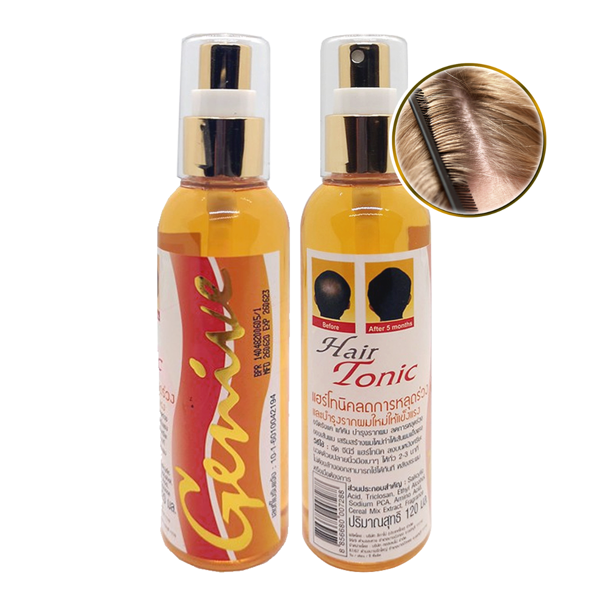 GENIVE Tonic Hair Spray Regrowth Serum Long Hair Thick Fast Beard