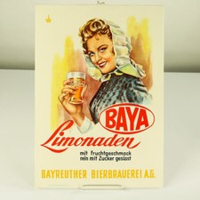 BAYA Limonaden & Kola Bayreuther Bierbrauerei Werbung Reklame Cola alt 50er
