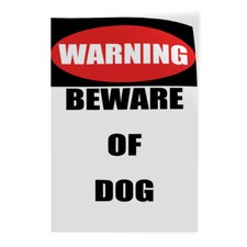 Door Decals Vertical Vinyl Stickers Multiple Sizes Warning Beware of Dog Vinyl