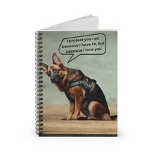 Spiral Notebook - 118-page Ruled Line Dog Lover German Shepherd 6" x 8"