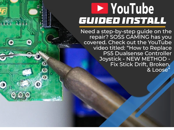 SOSS GAMING® Hall Effect Joysticks UPGRADE Kit for PS5 Dualsense Controllers (2) - Image 2 of 3