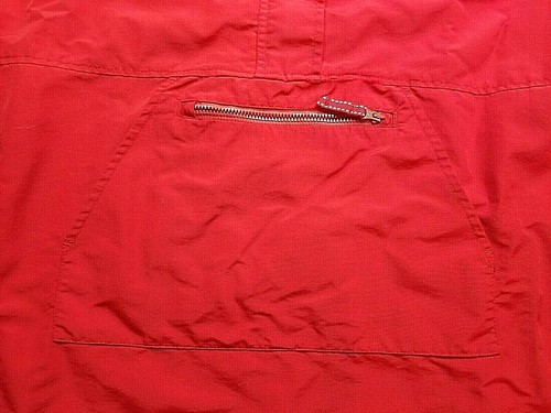 Giacca a vento Lands End donna taglia M (10-12) rossa 1/2 zip con cappuccio - Foto 2 di 8