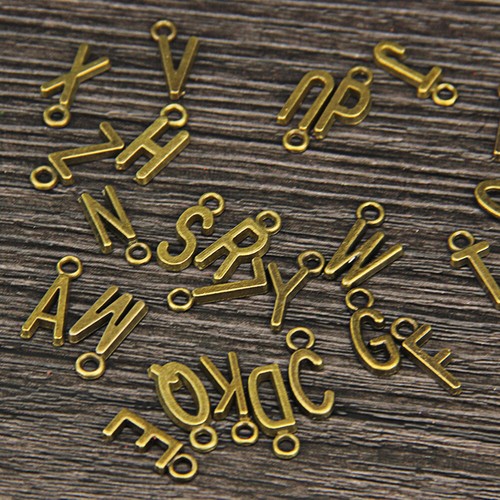 4 Sets Alphabet Anhänger Buchstaben Anhänger Für Schmuck Machen - Bild 8 von 21