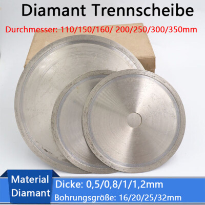 φ110mm-350mm Diamond Sintering Cutting Disc Blade for Glass Jade Crystal Jewelry