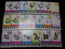 Pokemon Music Musical Note Card Best Wishes x20 Pikachu Haxorus etc #3576