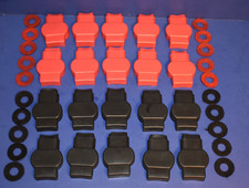 20 Military Style Battery Terminal Covers & Protective Washers 10 POS 10 NEG