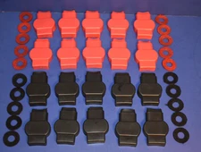 20 Military Style Battery Terminal Covers & Protective Washers 10 POS 10 NEG