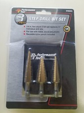 STEP Drill SET with Pouch 1/4 Hex Shanks quic...