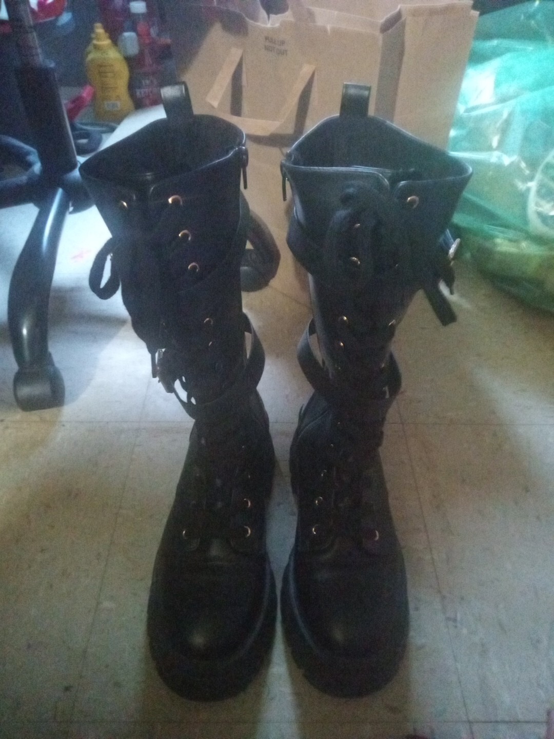 vintage leather boots size 8 women