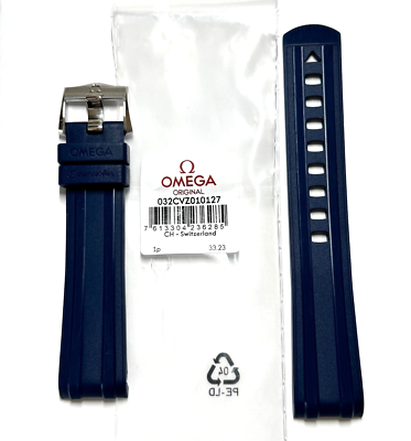 Original Omega 20mm For Seamaster Diver 300 42mm Watch BLUE Rubber