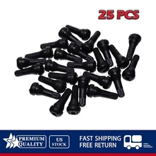 LOT 25 Black TR413 Snap-In Rubber Tire Valve Stems Short Most Popular Valve