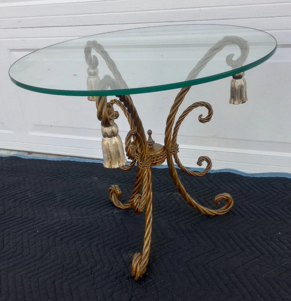 Vintage gold 2024 side table