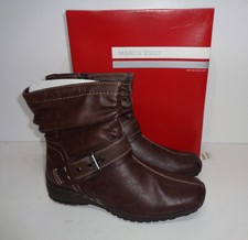 Marco Tozzi Ladies Brown Ankle Womens Shoes Zip Up Boots New RRP £65 UK Size 4