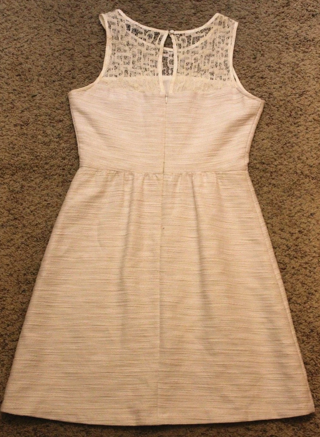 OFF WHITE The Limited Lace Top Dress Size 6 Off White Cream Knee Length Dress EUC